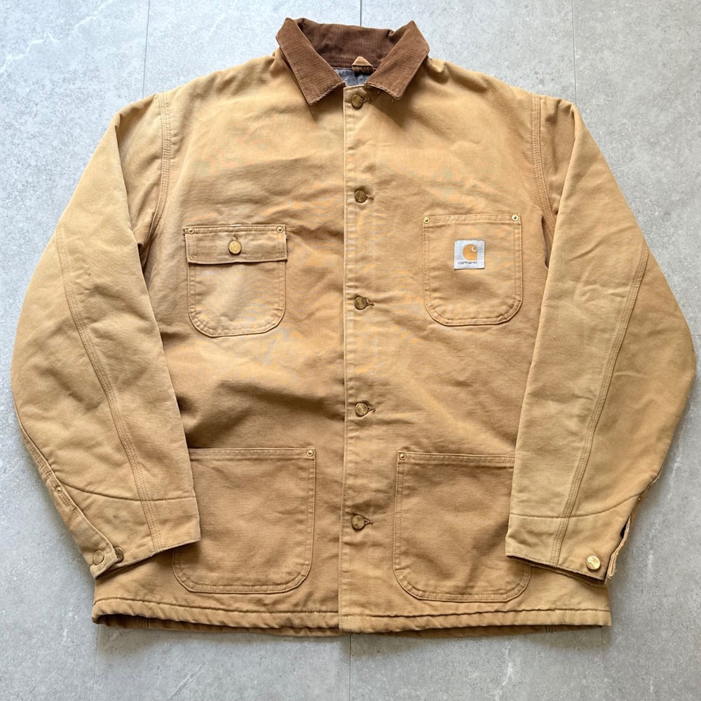 Vintage Carhartt Blanket Chore Coat Jacket Tan